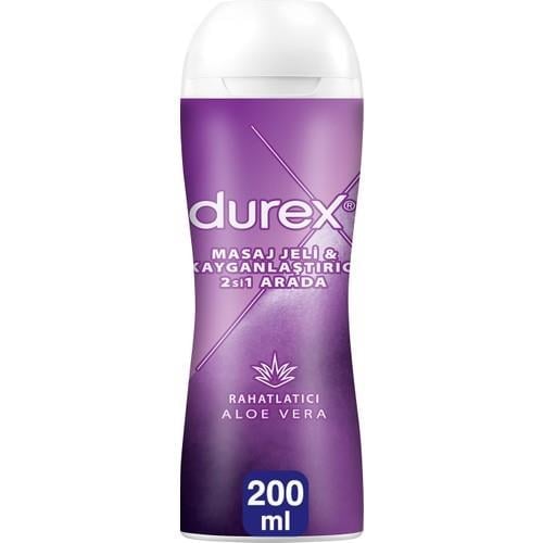Durex Aloe Vera 2’si 1 Arada Kayganlaştırıcı ve Masaj Jeli 200 ml – Nemlendirici, Rahatlatıcı ve Cilde Dost Etki