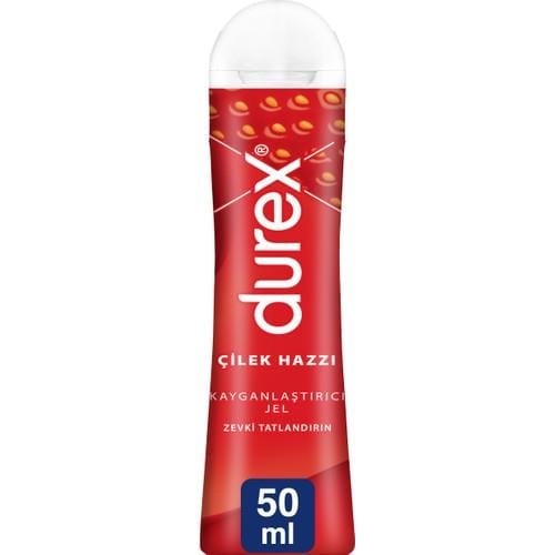 Durex Kayganlaştırıcı Jel 50 ml Çilek Aromalı Su Bazlı Dermatolojik Onaylı Prezervatifle Uyumlu