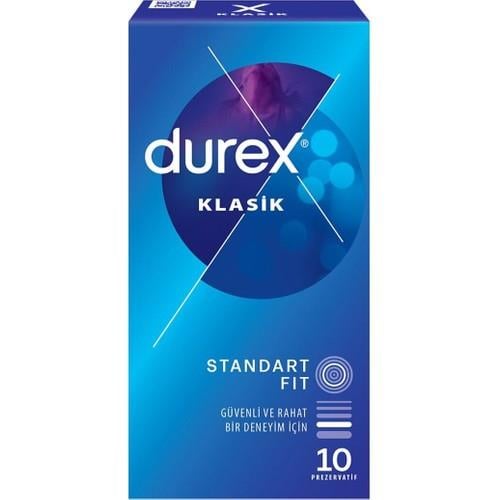 Durex Klasik Prezervatif 10 Adet Güvenli ve Rahat Standart Fit Deneyim İçin