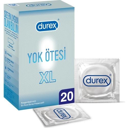 Durex Yok Ötesi XL İnce Prezervatif 20 Adet 57 mm Genişlik Aile Planlaması için