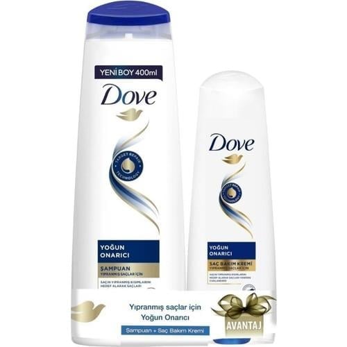 Elidor Dove Şampuan 400 ml Onarıcı + 200 ml Saç Kremi