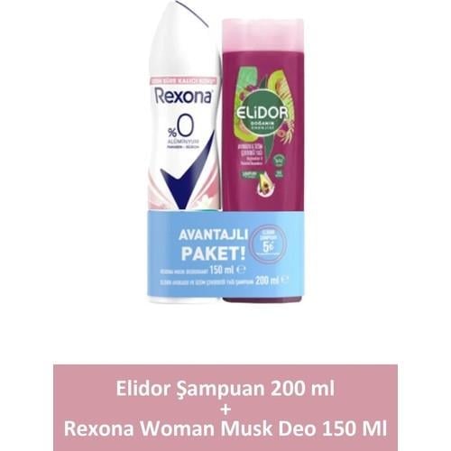 Elidor Rexona Woman Musk Deo 150 ml - Elidor Şampuan 200 ml