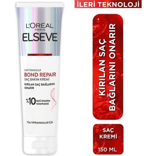 Elseve Bond Repair Tüm Yıpranmalar Için Saç Bağlarını Onarıcı Bakım Kremi 150 ml