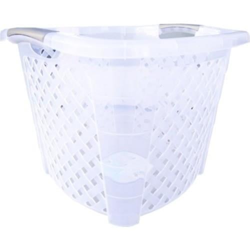 Erkoç Plastik Erkoç Erk E-294 Çamaşır Sepeti Kare Şeffaf Rattan 34 Lt