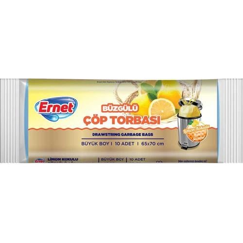 Ernet Büzgülü Çöp Torbası Limon Büyük Boy 10LU