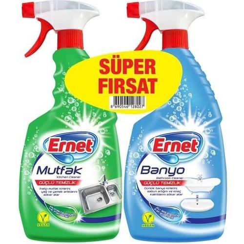 Ernet Mutfak Temizleyici 750 ml + Banyo Temizleyici 750 ml