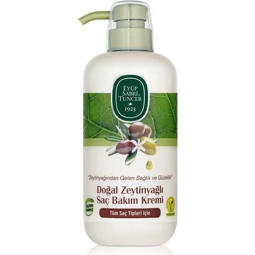 Eyüp Sabri Tuncer Doğal Zeytinyağı ve E Vitaminli Onarıcı Nemlendirici Saç Kremi 600 ml – Bitkisel Formül, Günlük Kullanım İçin