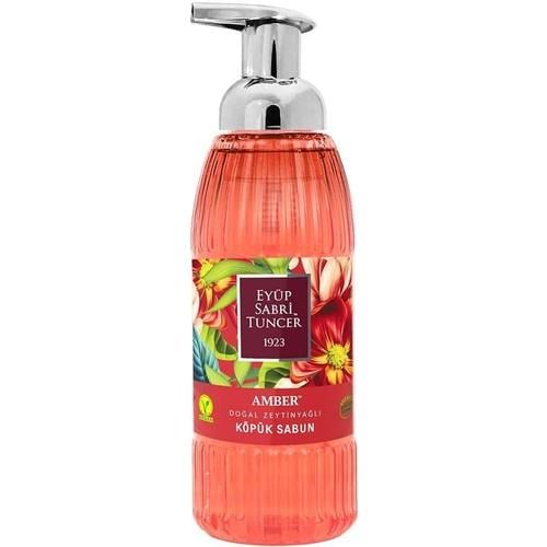 Eyüp Sabri Tuncer Zeytinyağlı Amber Köpük Sabun 500 ml – %100 Doğal, Nemlendirici ve Yumuşatıcı, Açık Pembe