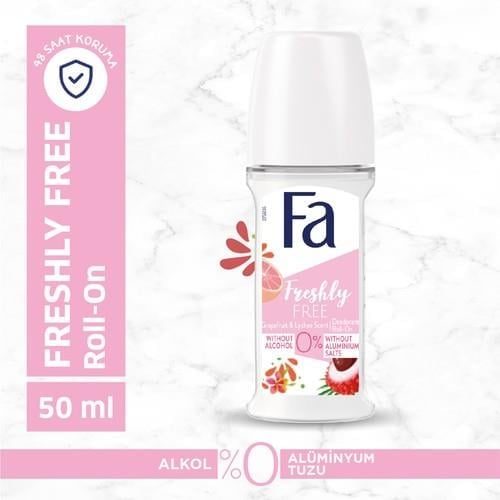 Fa Freshly Free Greyfurt & Liçi Kadın Roll-On 1 Adet