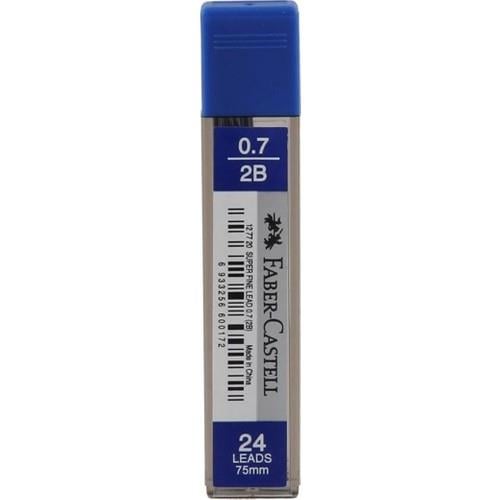 Faber Castell 24 Adet Mavi Kalem Uçları 75 mm 0.7 mm 2B Desensiz