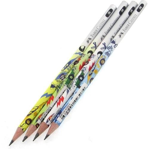 Faber Kurşun Kalem Araba Desenli 4 Lü