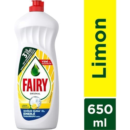 Fairy Orijinal Sıvı Bulaşık Deterjanı 650 ml Limon Kokulu