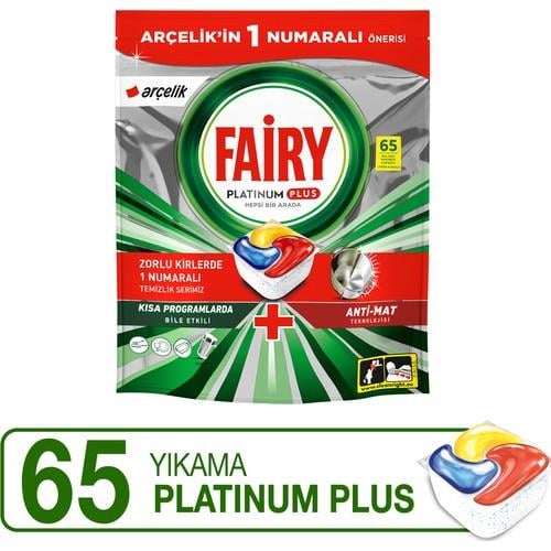 Fairy Platinum Plus Bulaşık Makinesi Deterjanı 65’li  Arçelik Özel Paketleri