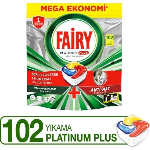 Fairy Platinum Plus Bulaşık Makinesi Deterjanı 102’li