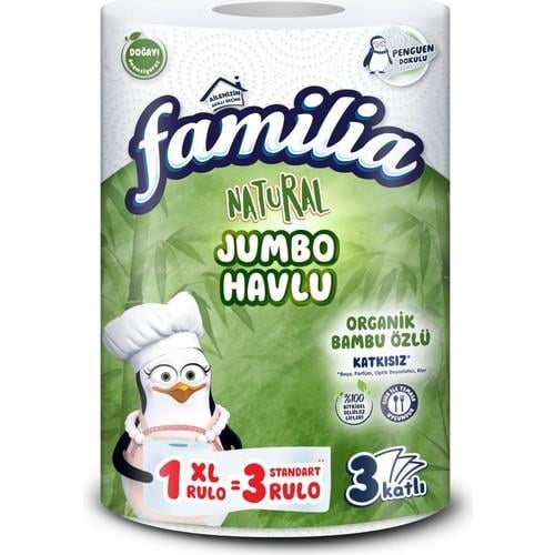 Familia Natural Jumbo Havlu 1 Xl=3 Rulo