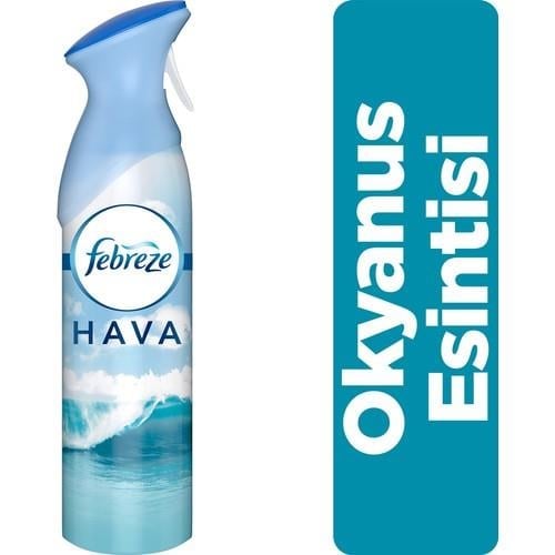 Febreze Oda Kokusu Okyanus Esintisi 300 ml Manuel Sprey ile Tazelik Sağlar