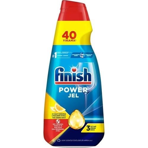 Finish Hepsi Bir Arada Konsantre Jel Bulaşık Makinesi Deterjanı 1000 ml Limon Kokulu Cam Koruma Özellikli