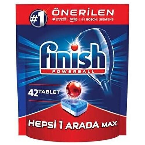 Finish Powerball 42 Tablet Bulaşık Deterjanı Yüksek Performanslı Suda Kolayca Çözünebilen