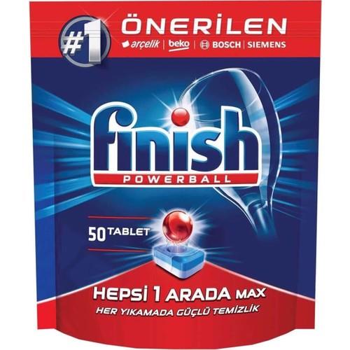 Finish Powerball Hepsi Bir Arada Max Bulaşık Makinesi Tableti 50 Adet