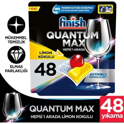 Finish Quantum Max Bulaşık Makinesi Deterjanı Tableti / Kapsülü Limonlu 48 Yıkama