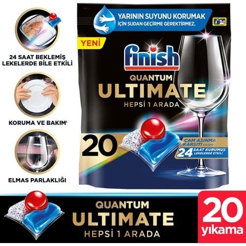 Finish Quantum Ultimate 20 Kapsül Bulaşık Makinesi Deterjanı Tableti