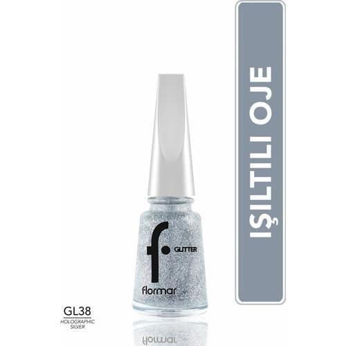 Flormar Glitter Yarı Transparan & Parlak Bitişli Simli Oje