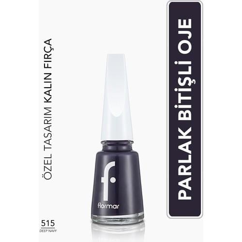 Flormar Klasik Parlak Bitişli Yüksek Pigmentli Oje (515 Deep Navy)
