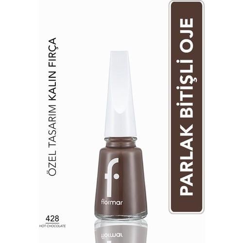 Flormar Klasik Parlak Bitişli Yüksek Pigmentli Oje (428 Hot Chocolate New) 8682536036115