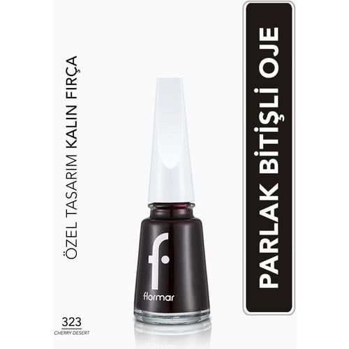 Flormar  Parlak Bitişli Yüksek Pigmentli Oje (323 Cherry Dessert New) 8682536035910