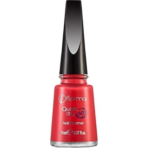 Flormar Quick Dry Hızlı Kuruyan İnce Yapılı & Parlak Bitişli Oje (QD03 Bright Coral)
