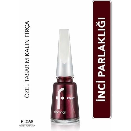 Flormar Sedefli Parlak Oje (Bordo) - Pearly Nail Enamel - PL068 Velvet Bordeaux - 8682536035279