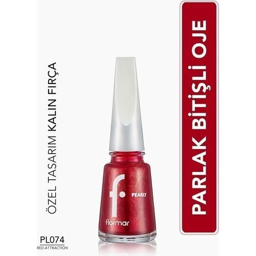 Flormar Sedefli Parlak Oje (PL074 Red Attraction)