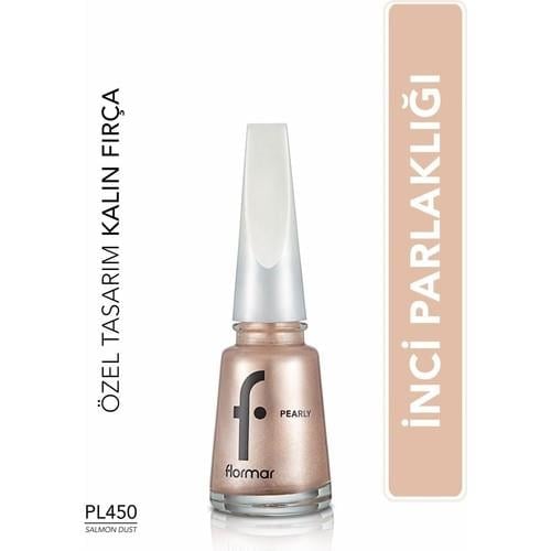 Flormar Yeni Maxi Brush Sedefli Parlak Oje (PL450 Salmon Dust )