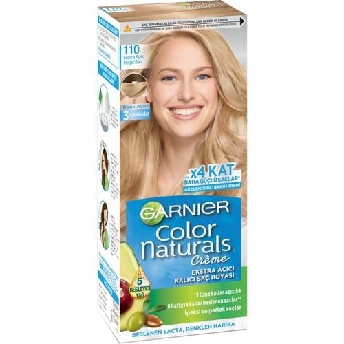 Garnier Color Naturals 110 Ekstra Açık Doğal Sarı Saç Boyası 99 ml Besleyici Yağlarla Zenginleştirilmiş