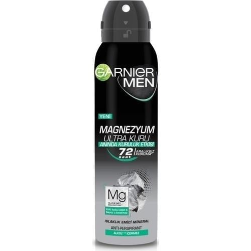 Garnier Men Magnezyum Sprey Deodorant 72 Saat Kötü Kokuya Karşı Koruma 150 ml