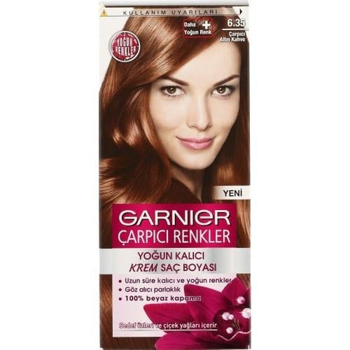 Garnier Saç Boyası - Çarpıcı Altın Kahve, Amonyaksız Krem Formülü ile %100 Beyaz Kapatma ve Parlaklık