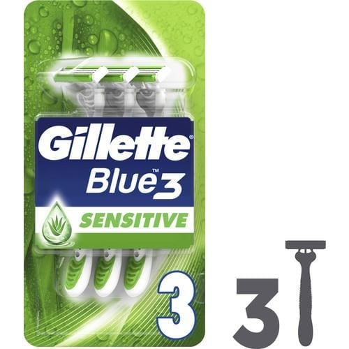 Gillette Blue3 Sensitive Tıraş Bıçağı 3'lü