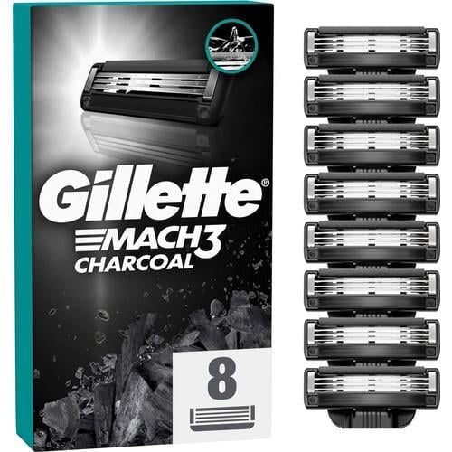 Gillette Mach3 Charcoal Avantajlı Yedek Tıraş Bıçağı 8'li