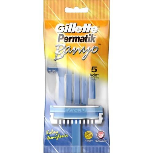 Gillette Permatik Banyo Tıraş Bıçağı 5 Adet Uzun Tüyleri Kolayca Tıraş Eder Hassas Kullanım