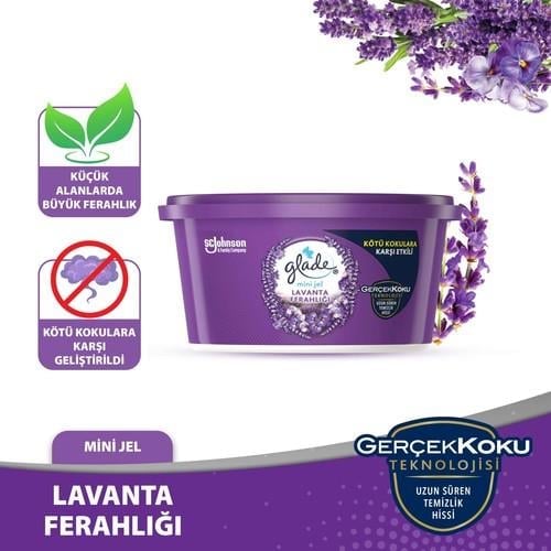 Glade Oda Kokusu Mini Jel Lavanta 70 Gr Kötü Kokulara Karşı Etkili Ferahlık
