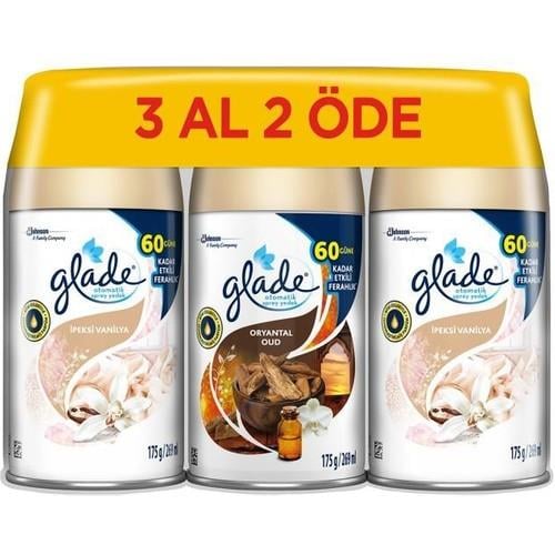 Glade Otomatik Sprey Oda Kokusu Yedek Oryantal Oud 3 al 2 öde - Ipeksi Vanilya