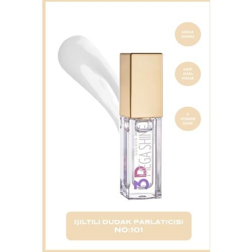 Golden Rose 3D Mega Shine Lipgloss No: 101 Clear - Renkli Dudak Parlatıcısı - 8691190494629