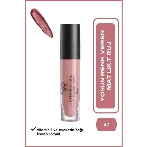 Golden Rose Longstay Liquid Matte Lipstick No: 47 - Likit Mat Ruj - 8691190856472
