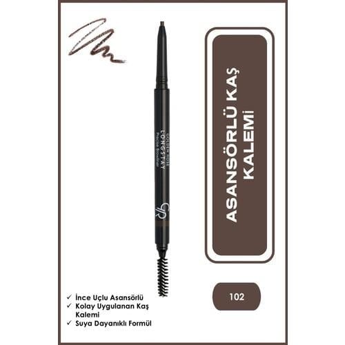 Golden Rose Longstay Precise Browliner No: 102 Deep Brown - Asansörlü Kaş Kalemi - 8691190595029