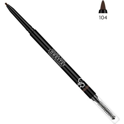 Golden Rose Longstay Precise Browliner No: 104 Medium Brown - Asansörlü Kaş Kalemi - 8691190595043