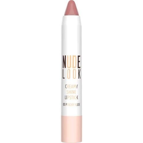 Golden Rose Nude Look Creamy Shine Lipstick No: 03 Peachy Nude - Kalem Ruj - 8691190967345