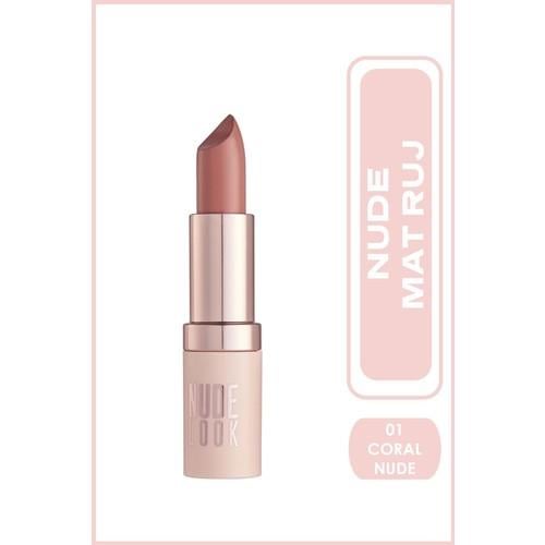 Golden Rose Nude Look Perfect Matte Lipstick No: 01 Coral Nude - Mat Ruj - 8691190967284