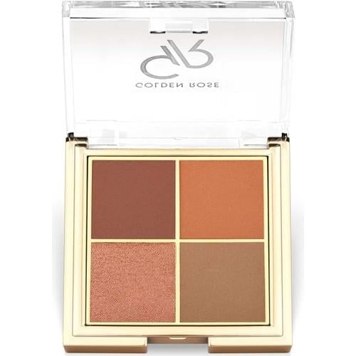 Golden Rose Quattro Eyeshadow Palette No: 05 Red Brick - Far Paleti - 8691190516239