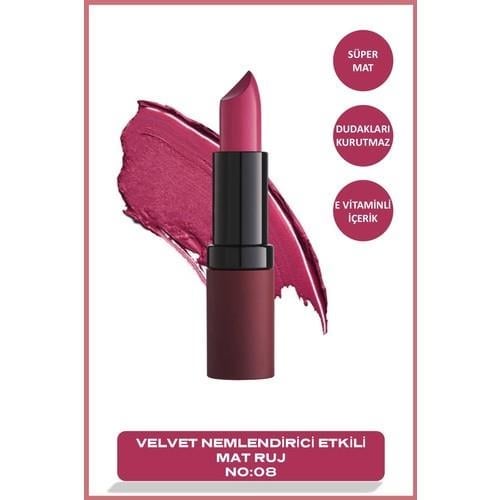 Golden Rose Velvet Matte Lipstick No: 08 Gardenia - Mat Ruj - 8691190466084