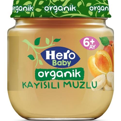 Hero Baby Organik Kayısı Muz Püresi Kavanoz Mama 120g